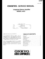 Onkyo A807 OEM Service