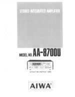 AIWA AA8700 OEM Owners