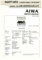 AIWA AP2600U OEM Service