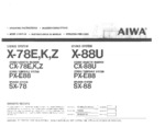 AIWA X78Z OEM Owners