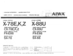 AIWA PXE88 OEM Owners