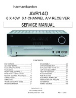 Harman Kardon AVR140 OEM Service