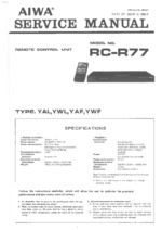 AIWA RCR77 OEM Service