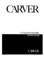 Carver C5 OEM Owners