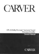 Carver DPL33 OEM Owners