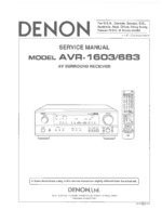 Denon AVR-1603 OEM Service