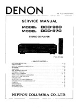 DENON DCD970 OEM Service