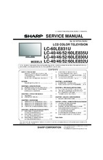 SHARP LC52LE835U Service Guide