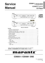 Marantz CD5001 OEM Service