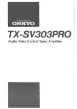 ONKYO TXSV303PRO OEM Owners