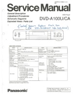 Panasonic DVDA 100 OEM Service