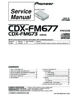 Pioneer CDXFM667 OEM Service