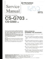 PIONEER CSG703 Service Guide