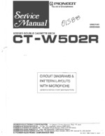 PIONEER CTW502R Schematic Only