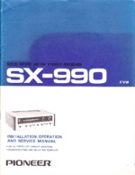Pioneer SX-990FVW OEM Owners