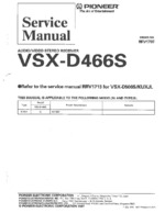 PIONEER VSX-D466S OEM Service