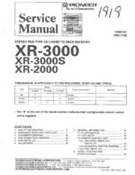 PIONEER XR3000 OEM Service