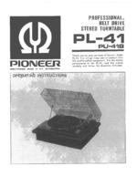 Pioneer PU-41B OEM Owners