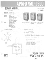 OEM Service manual for SONY APM D950 SAMS OEM Manual SAMS