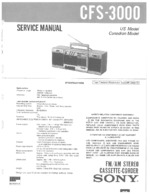 SONY CFS-3000 OEM Service