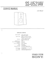 SONY SS-U521AV OEM Service