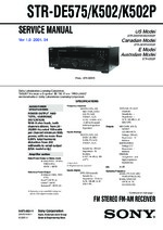 Sony STR-DE575 OEM Service