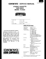 Onkyo TA2600 OEM Service