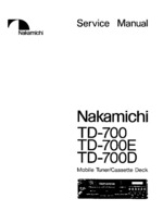 Nakamichi TD700E OEM Service