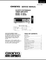 Onkyo TX8210 OEM Service