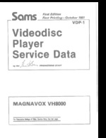MAGNAVOX VH8000 SAMS Photofact®