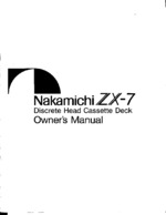 Nakamichi ZX7 OEM Service