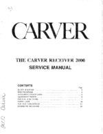 CARVER 2000 OEM Service